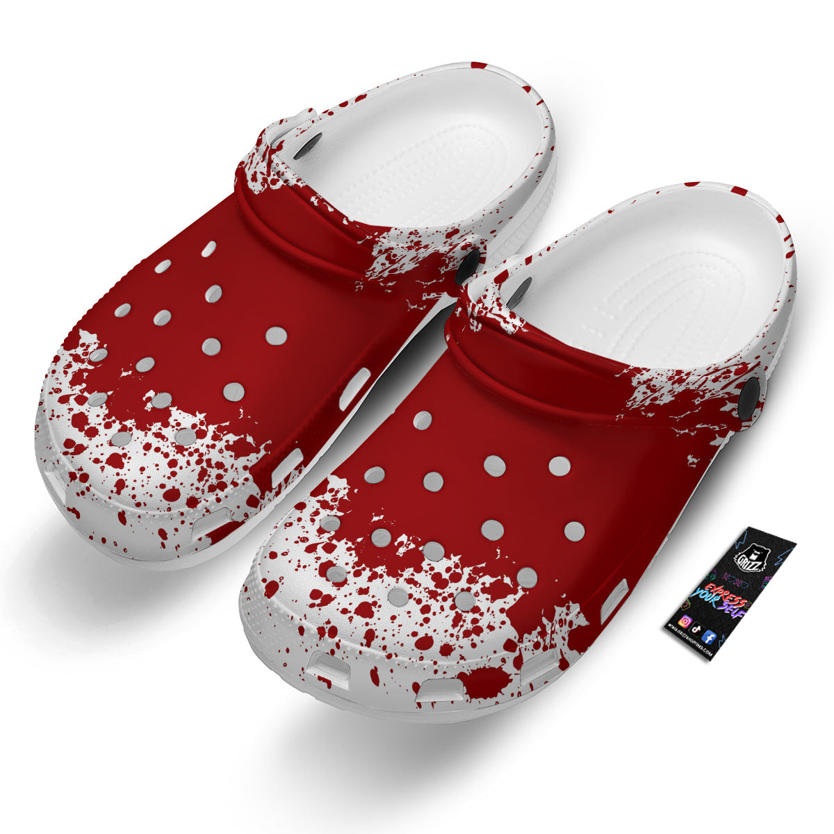 Splashed Blood Print Clog-grizzshop