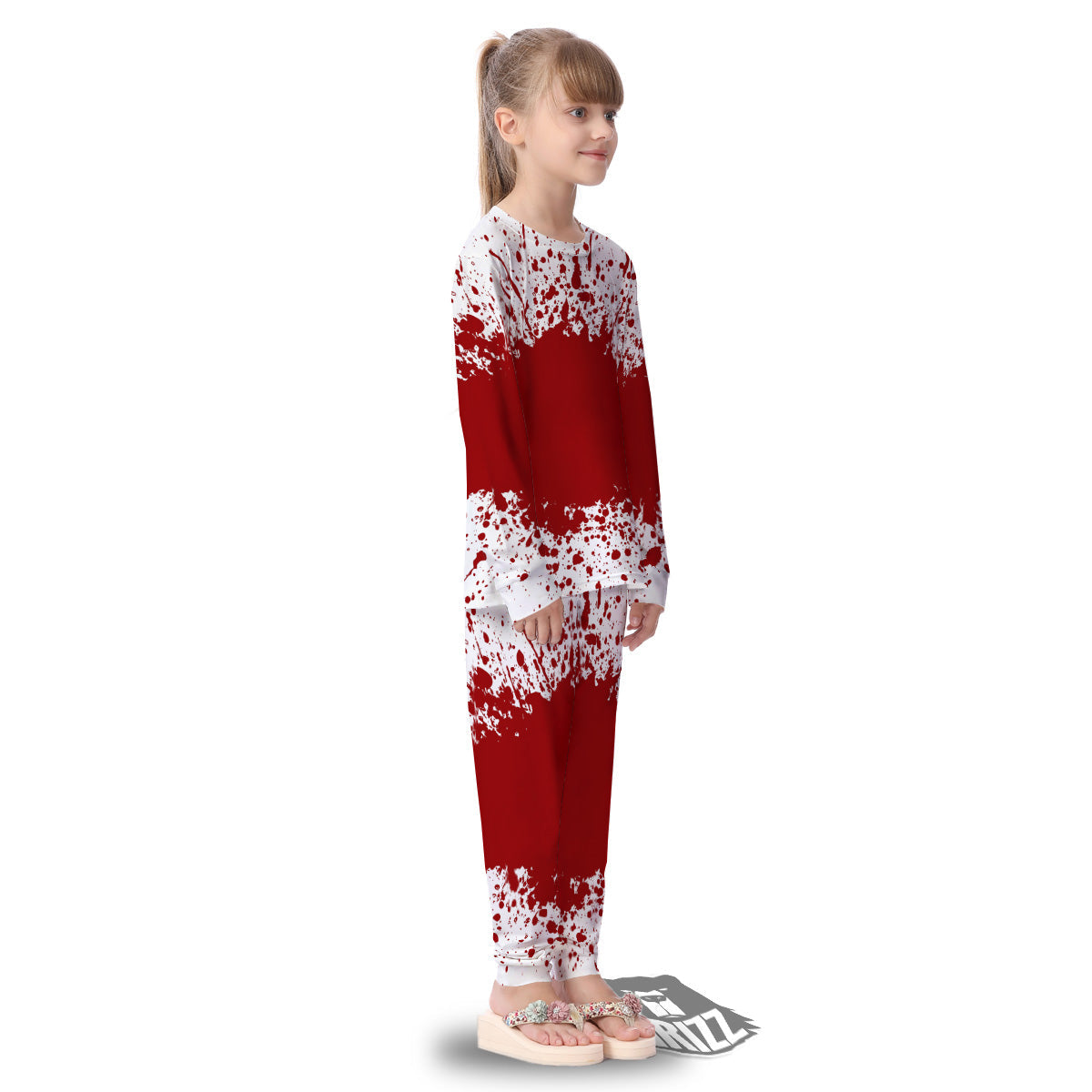 Splashed Blood Print Kid's Pajamas-grizzshop