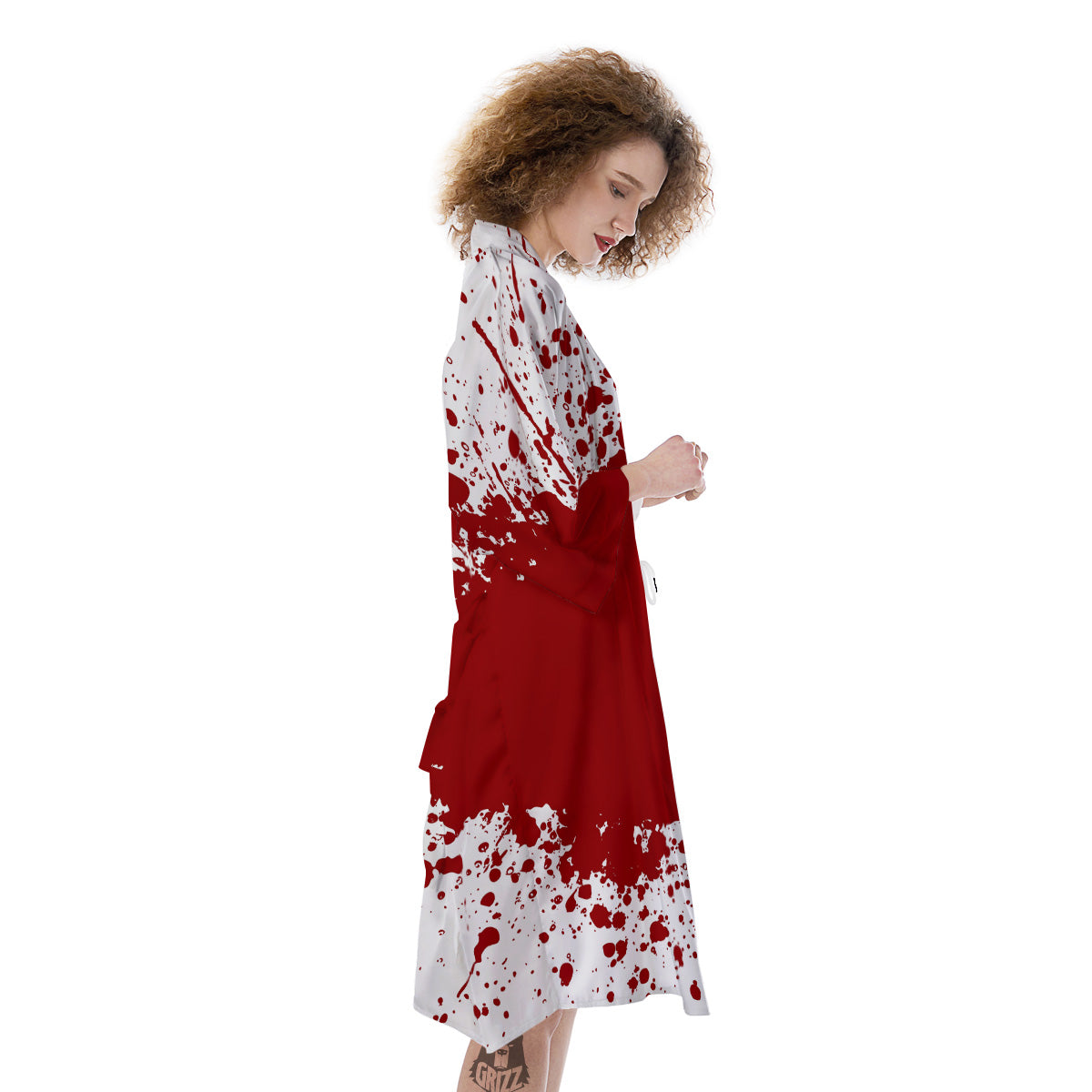Splashed Blood Print Kimono-grizzshop