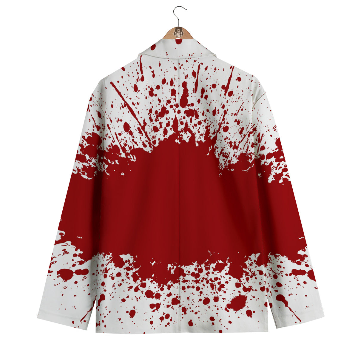 Splashed Blood Print Men's Blazer-grizzshop