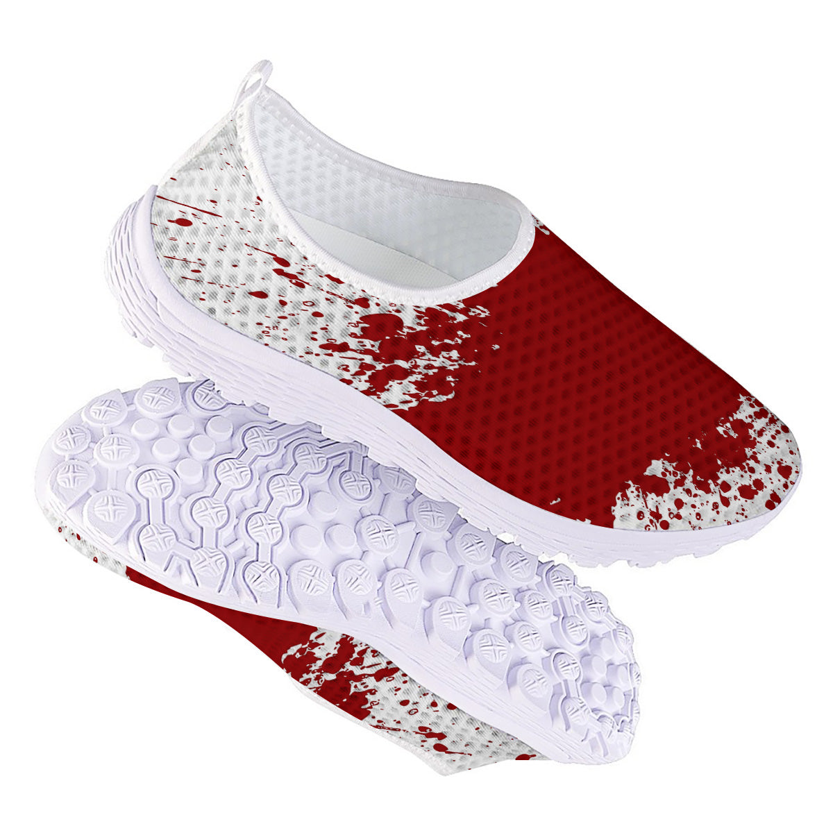 Splashed Blood Print Nurse Shoes-grizzshop