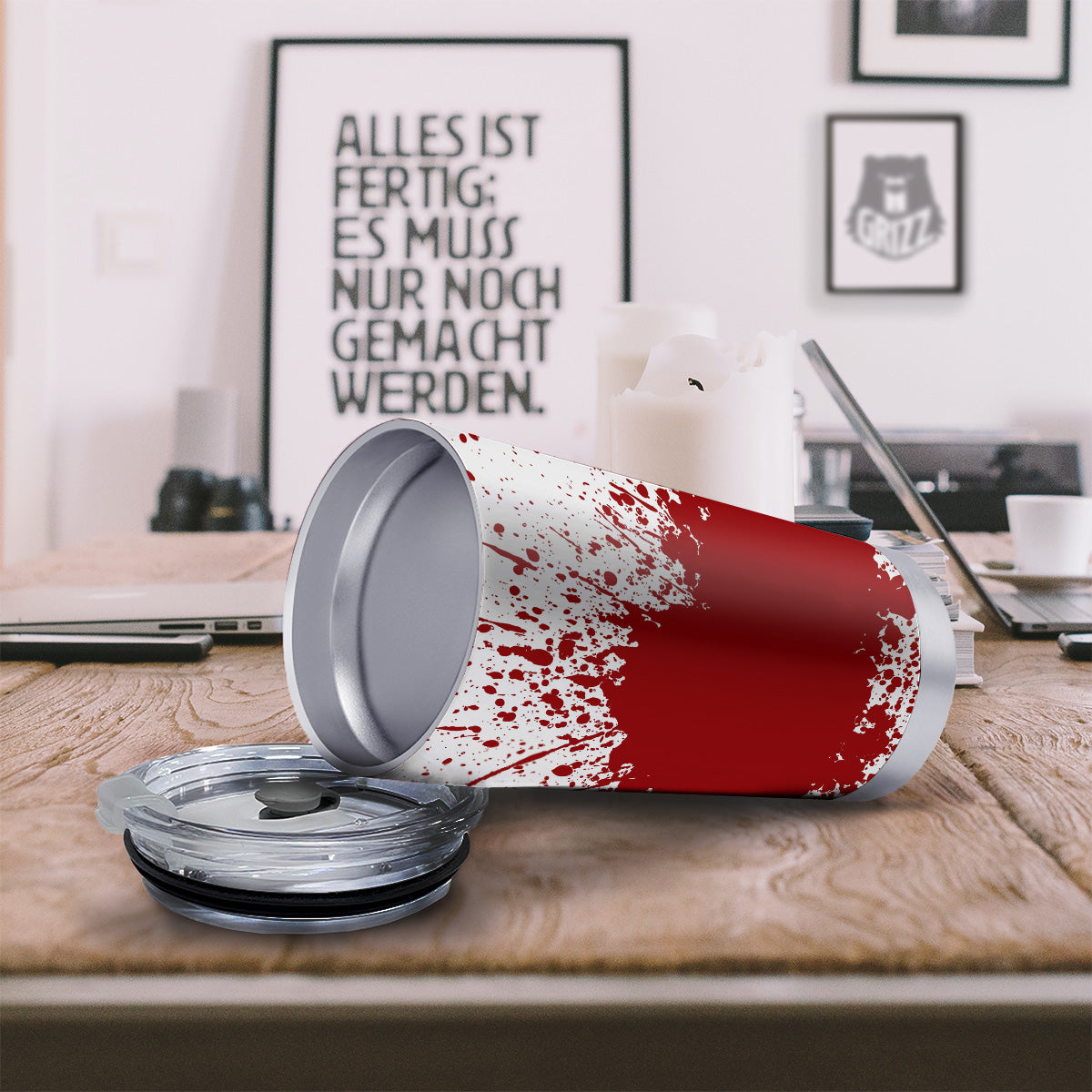 Splashed Blood Print Tumbler-grizzshop