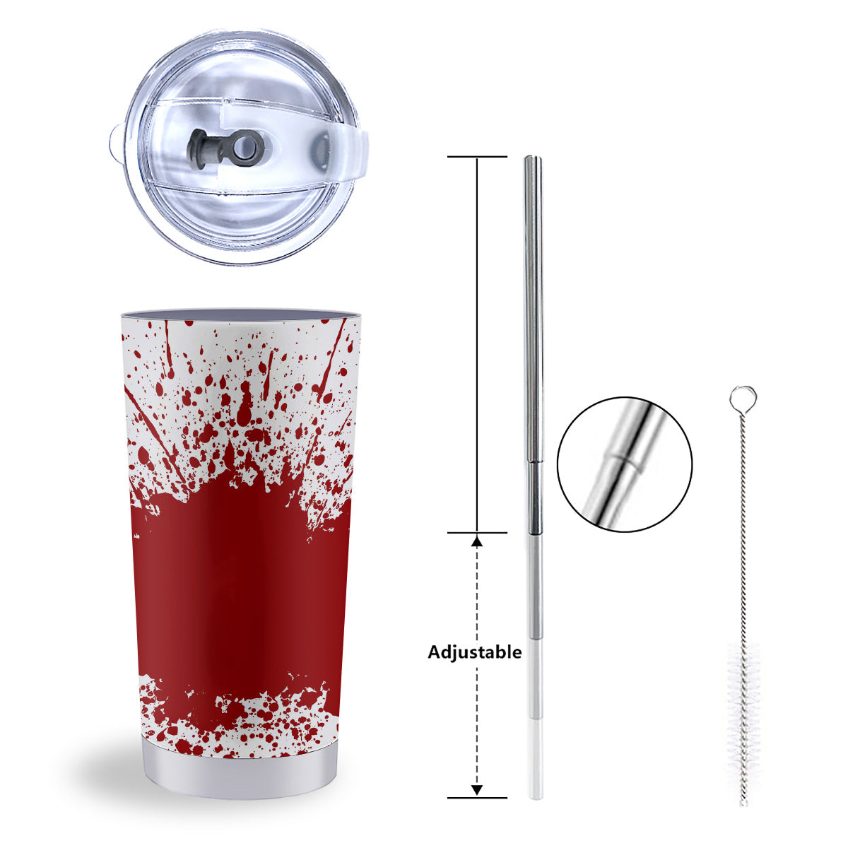 Splashed Blood Print Tumbler-grizzshop