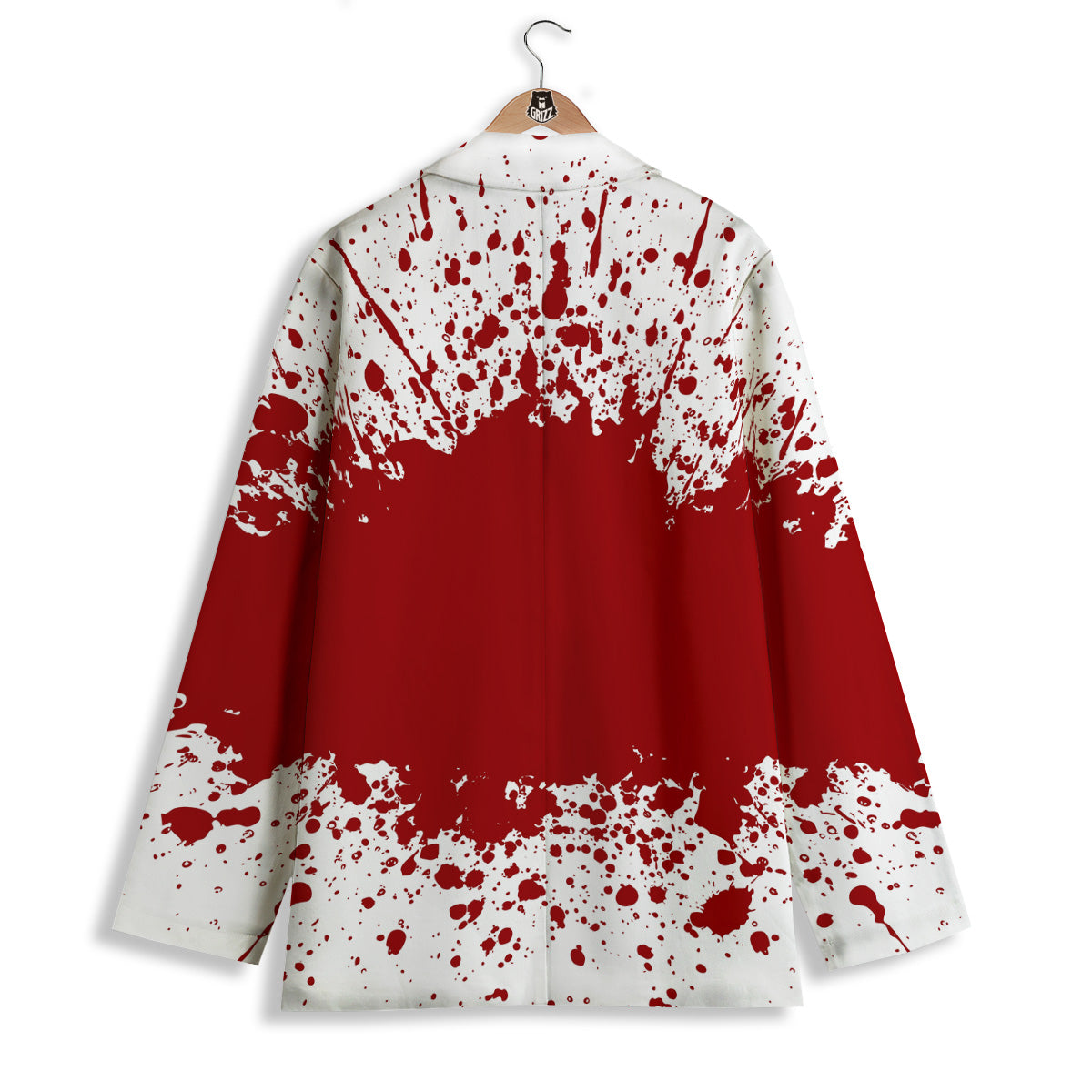 Splashed Blood Print Women's Blazer-grizzshop