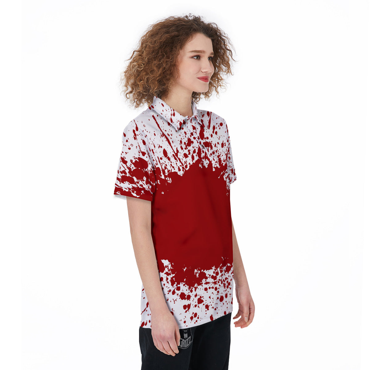 Splashed Blood Print Women's Golf Shirts-grizzshop
