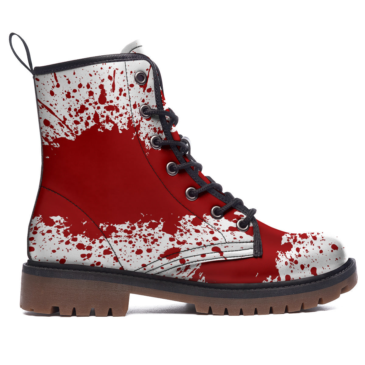 Splashed Blood Print Work Boots-grizzshop