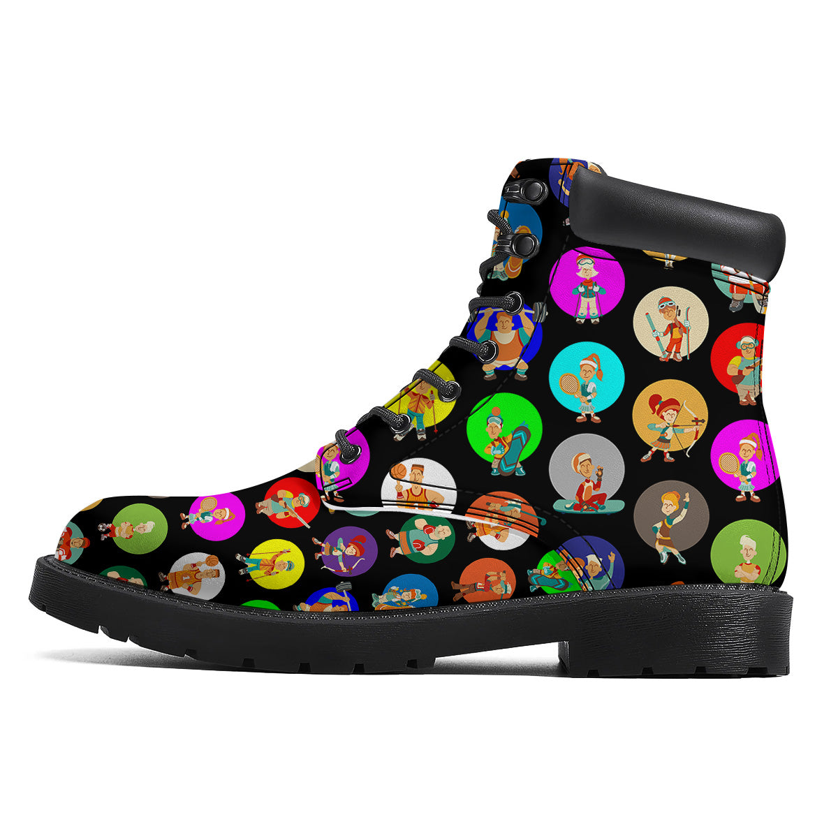 Sport Colorful Print Pattern Boots-grizzshop