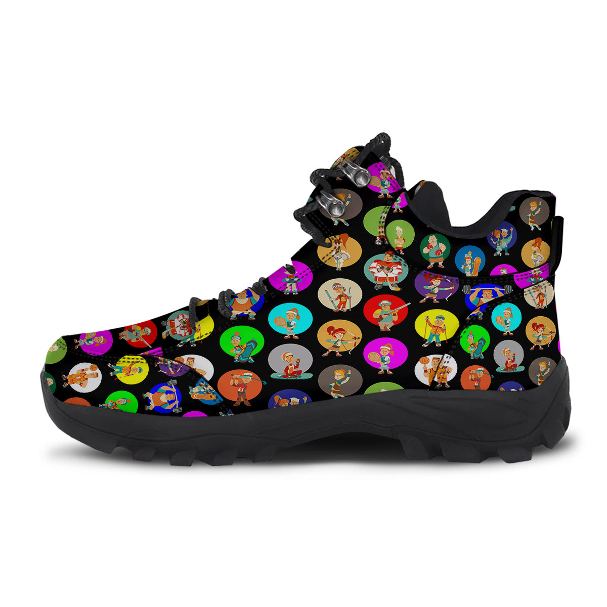Sport Colorful Print Pattern Hiking Shoes-grizzshop