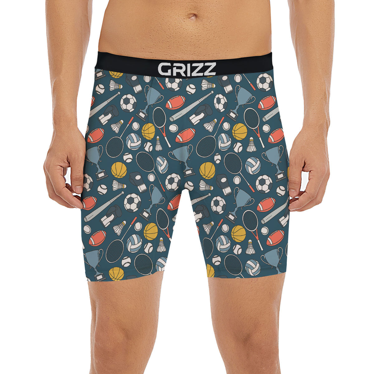 Sport Lacrosse Print Pattern Boxer Briefs-grizzshop