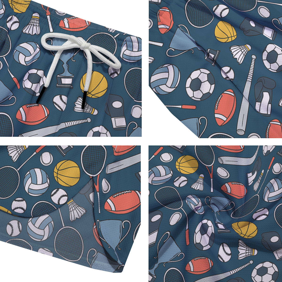 Sport Lacrosse Print Pattern Men's Running Shorts-grizzshop