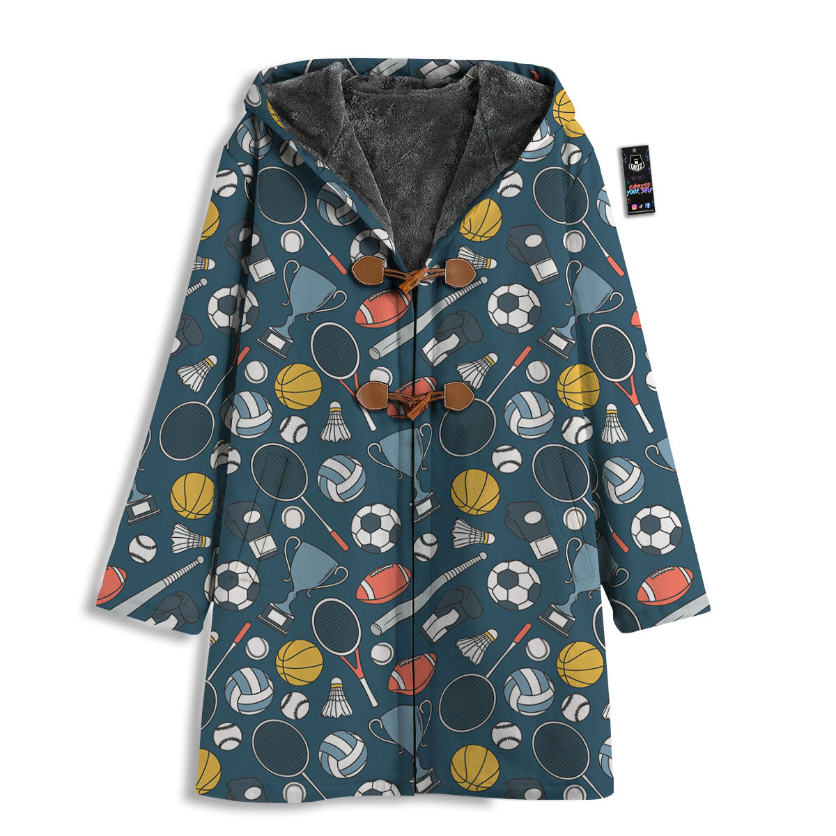 Sport Lacrosse Print Pattern Men's Windbreaker Jacket-grizzshop