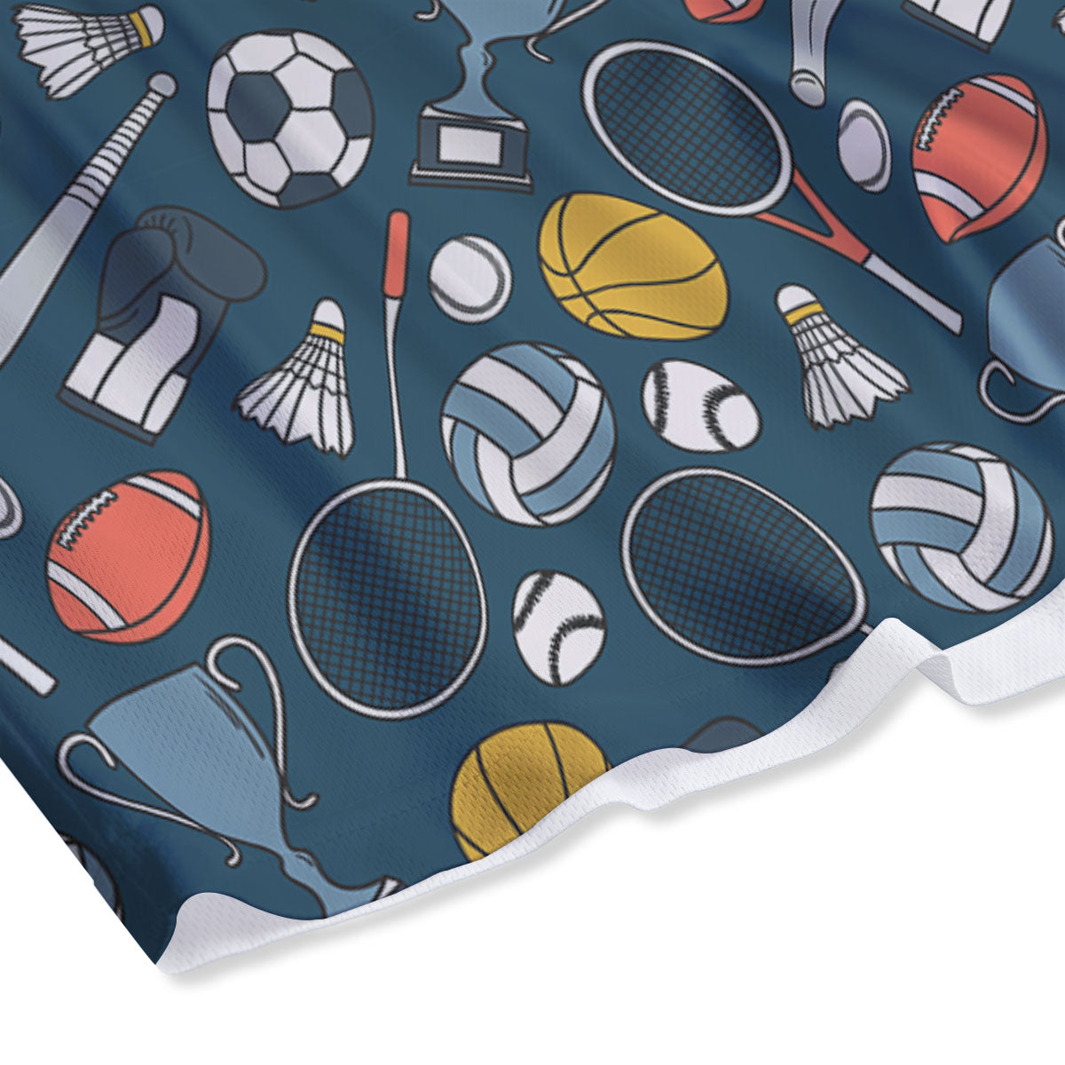 Sport Lacrosse Print Pattern Mesh Shorts