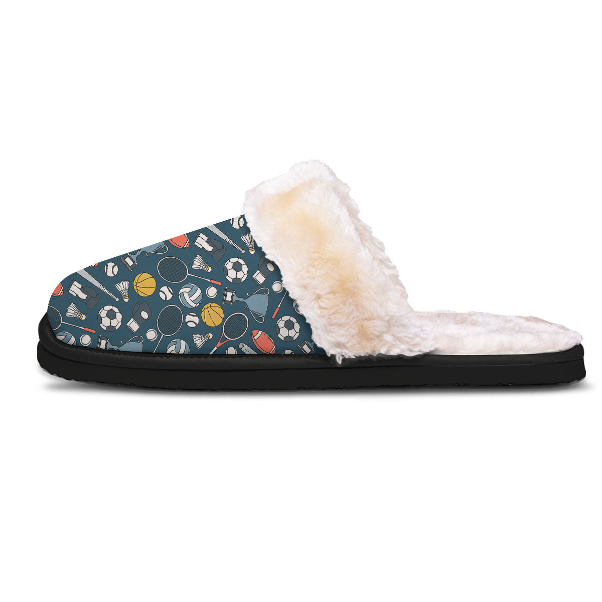 Sport Lacrosse Print Pattern Slippers-grizzshop
