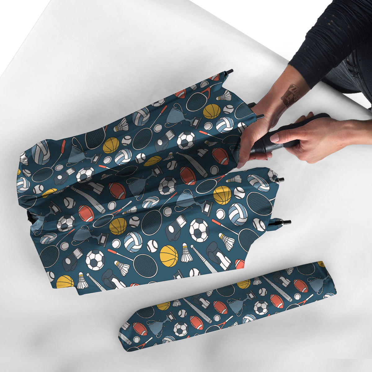 Sport Lacrosse Print Pattern Umbrella-grizzshop