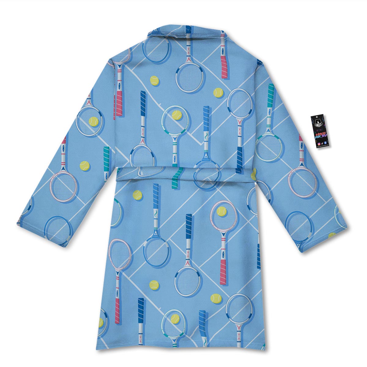 Sport Tennis Print Pattern Bathrobe-grizzshop