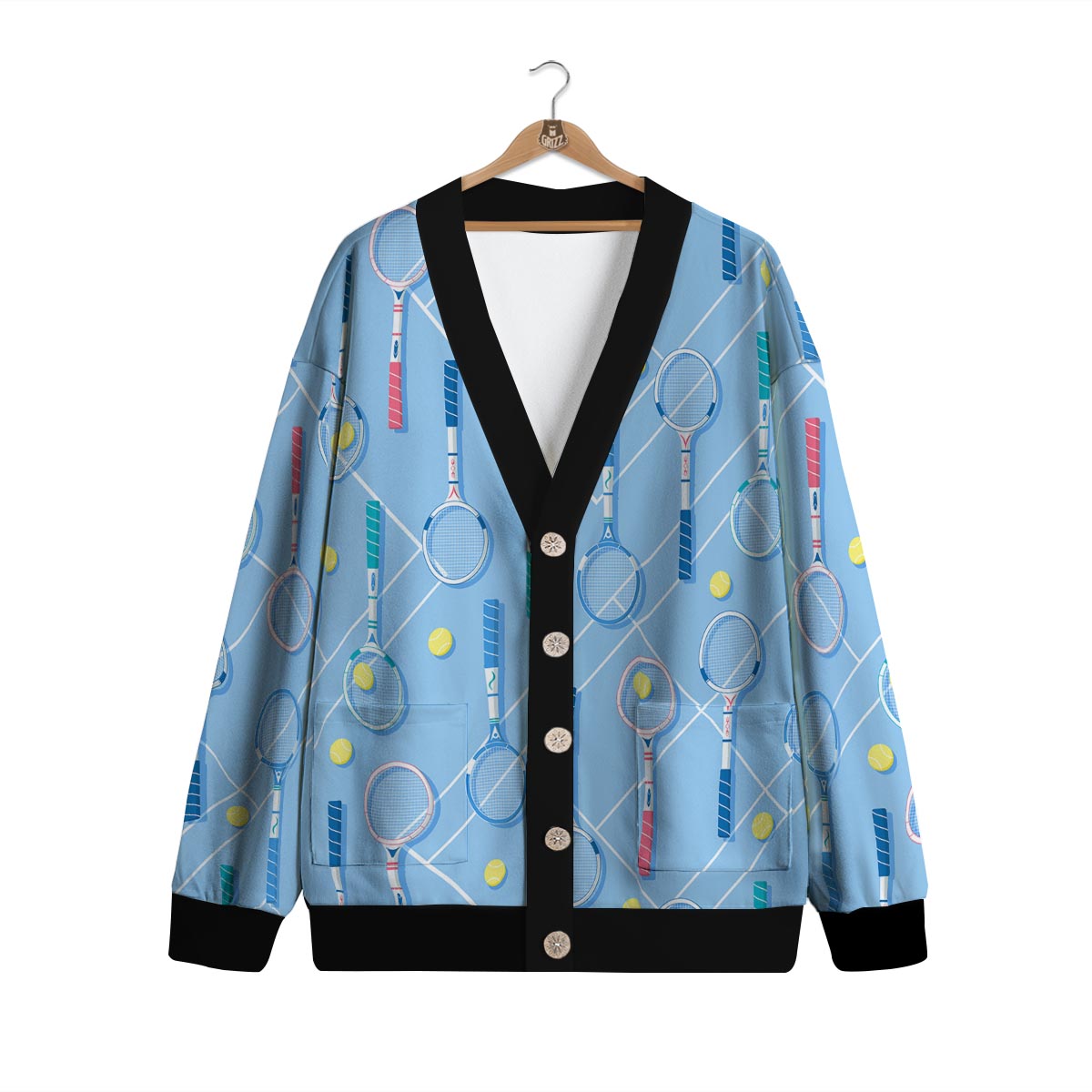 Sport Tennis Print Pattern Cardigan-grizzshop