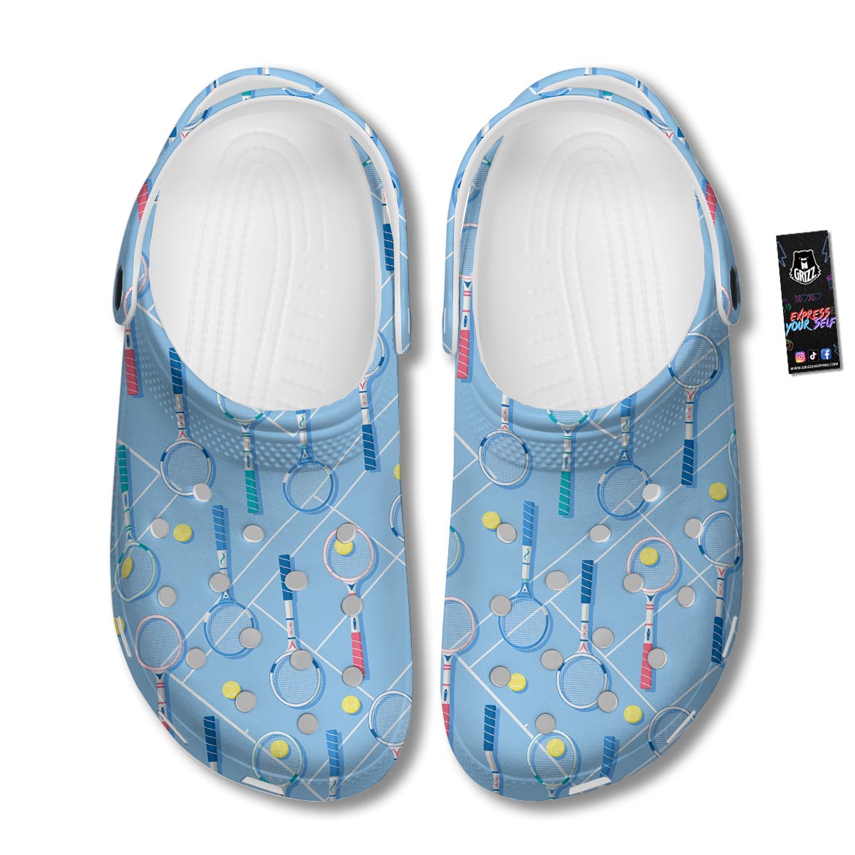 Sport Tennis Print Pattern Clog-grizzshop