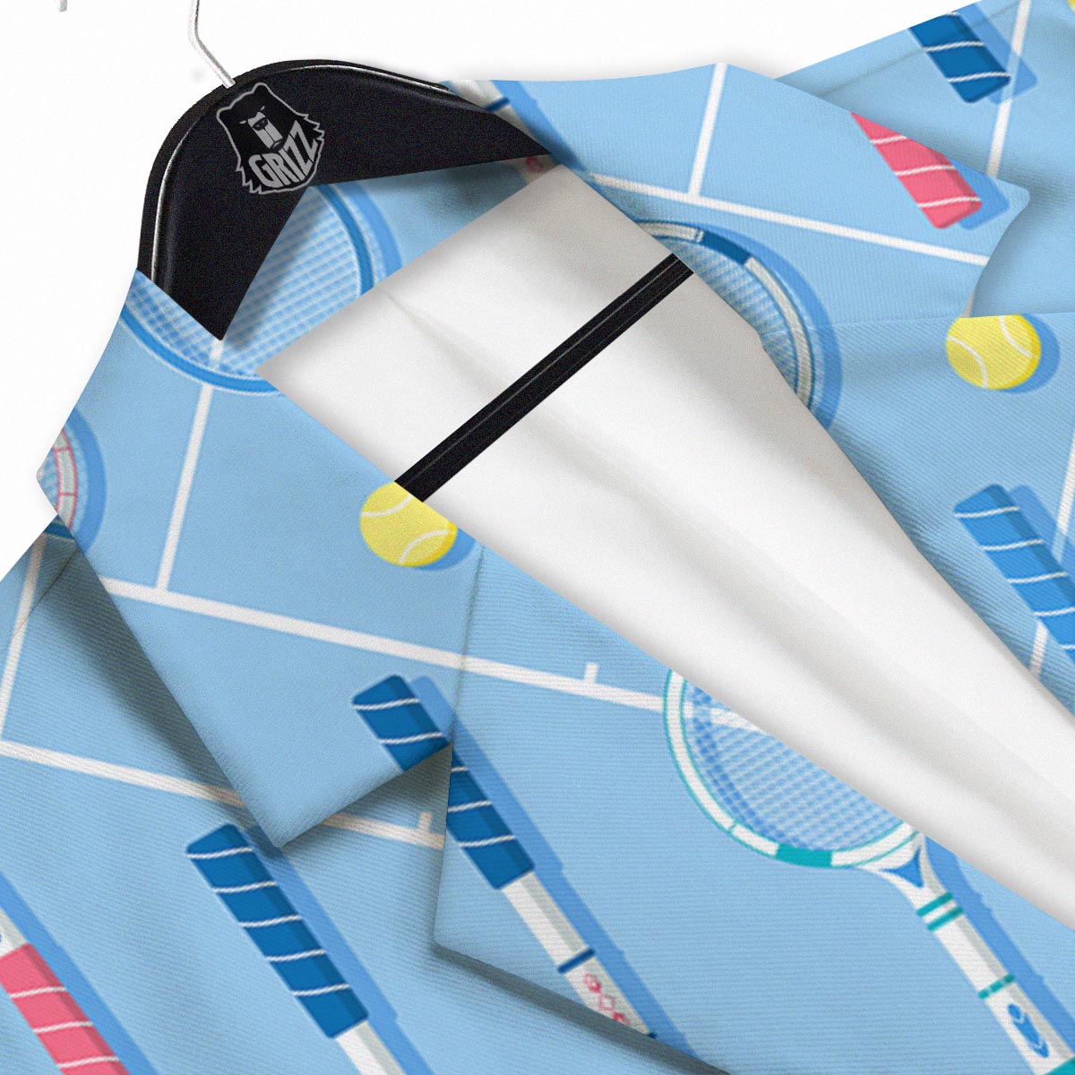 Sport Tennis Print Pattern Men's Sport Coat-grizzshop
