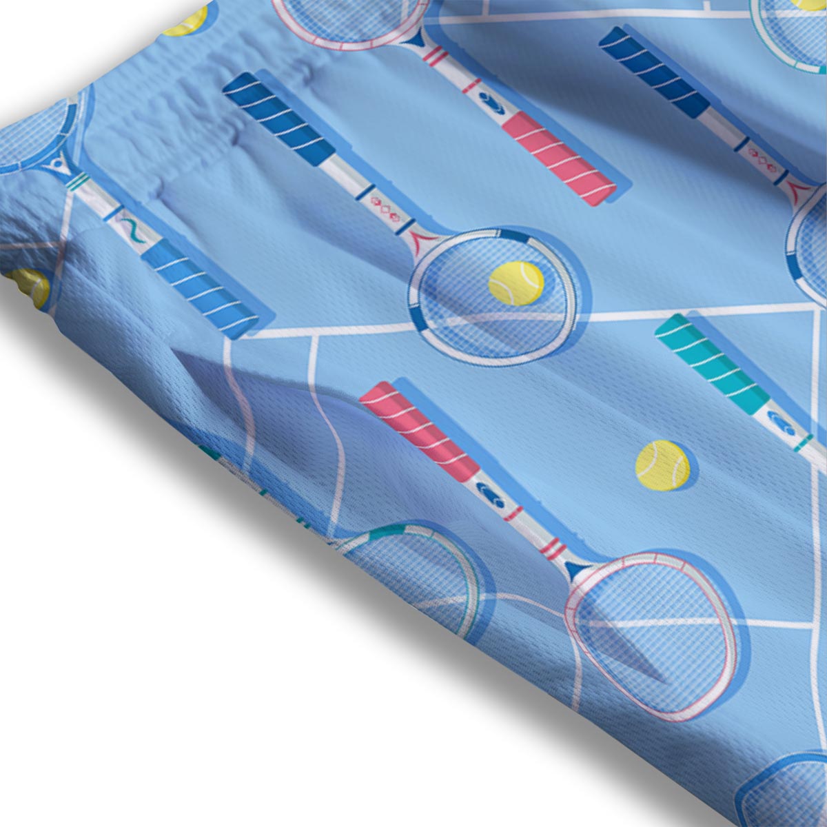 Sport Tennis Print Pattern Mesh Shorts