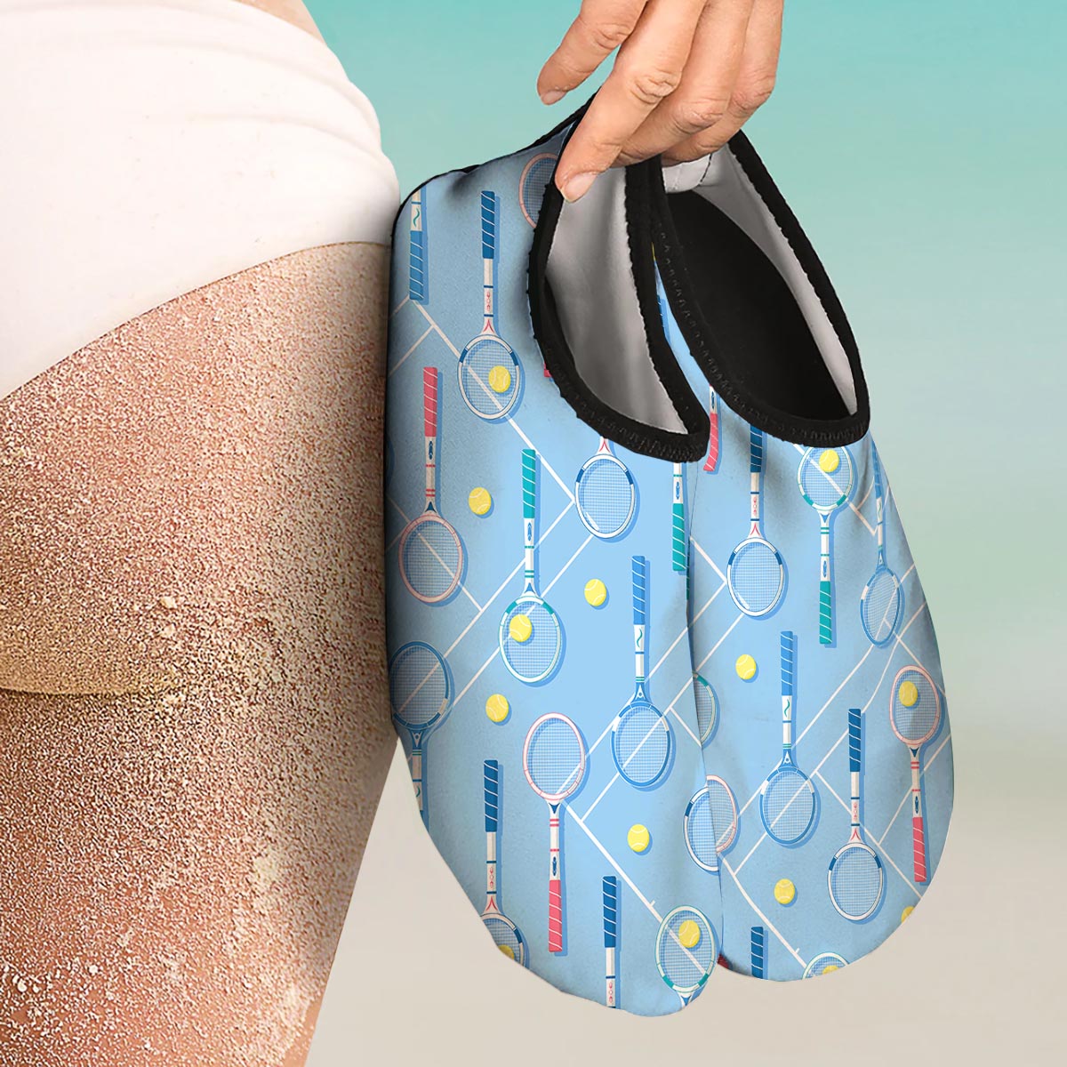 Sport Tennis Print Pattern Water Shoes-grizzshop