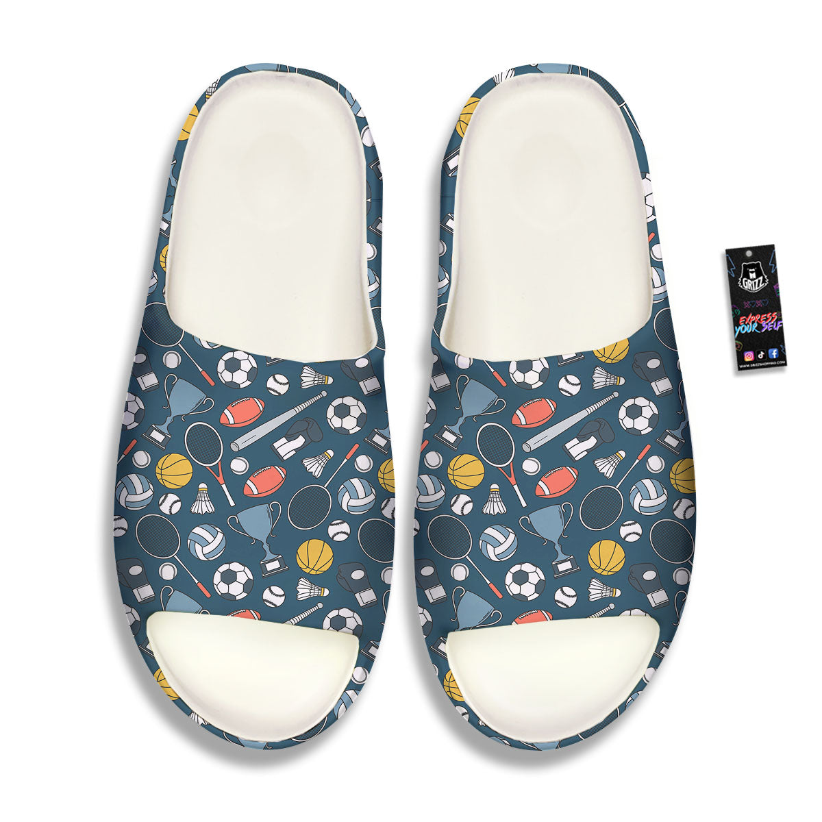 Sport Lacrosse Print Pattern Sandals-grizzshop
