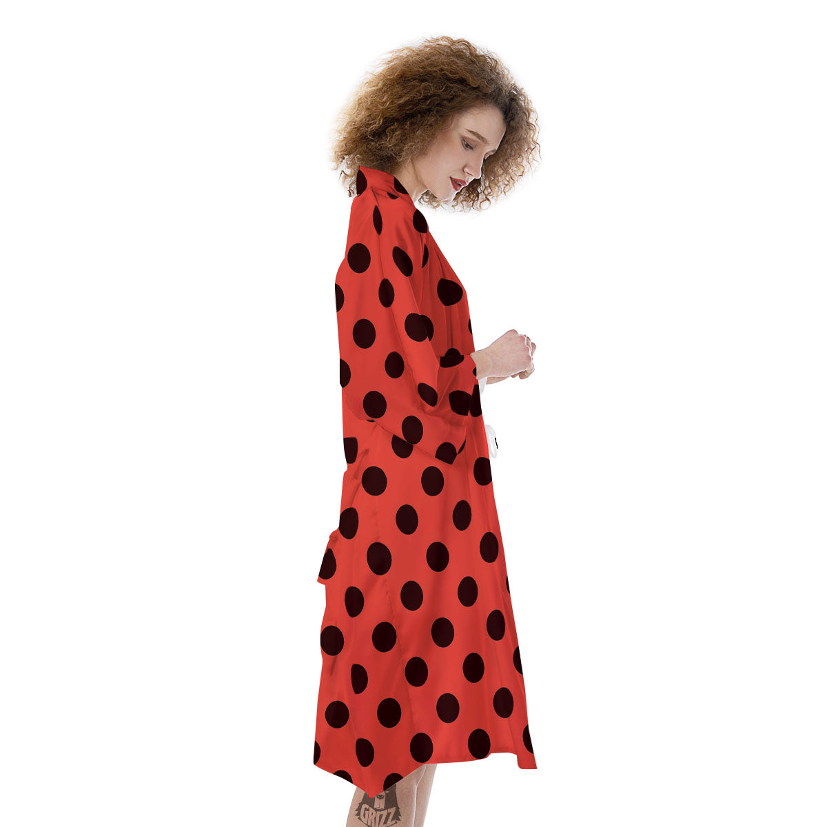 Spots Ladybug Print Pattern Kimono-grizzshop