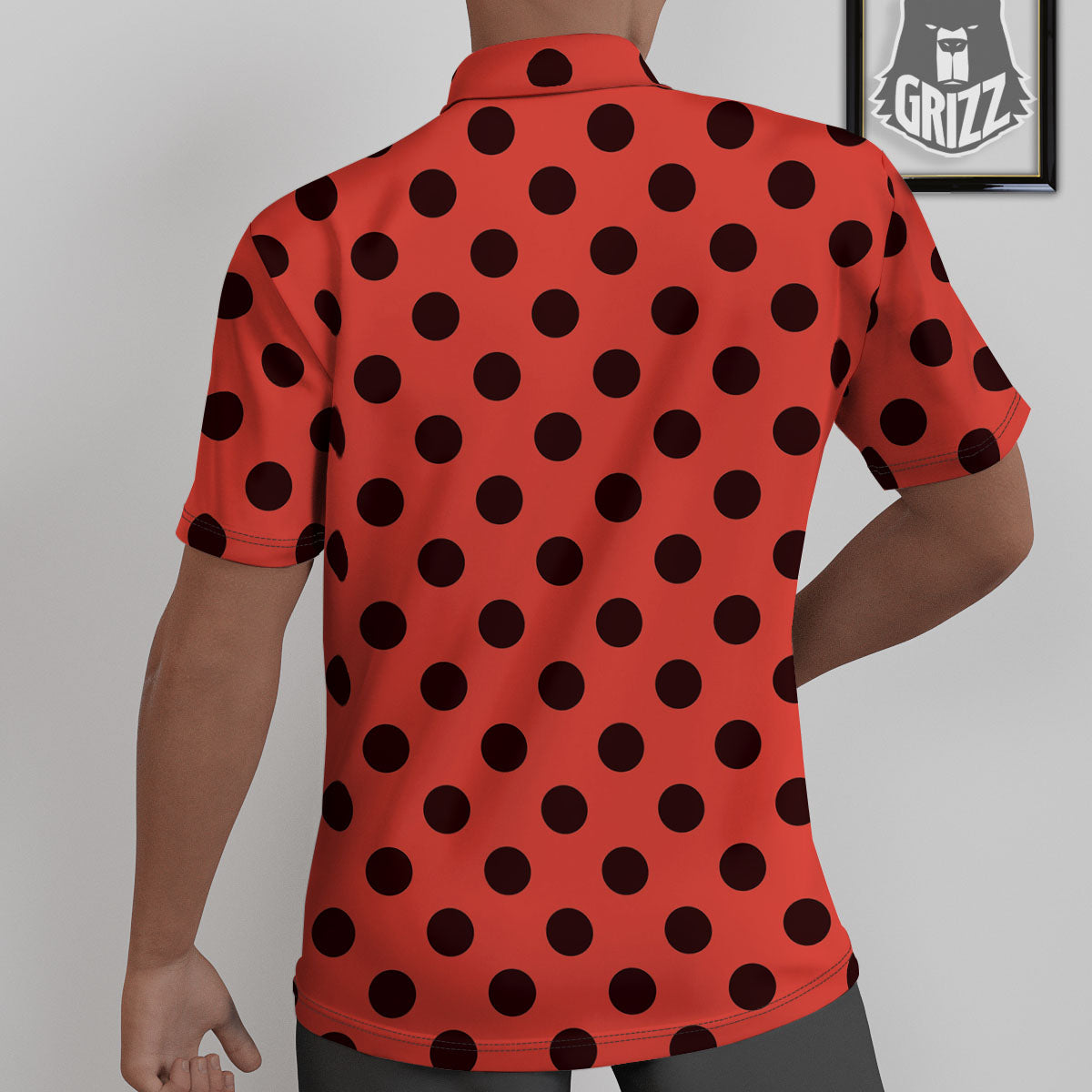 Spots Ladybug Print Pattern Untucked Shirts-grizzshop
