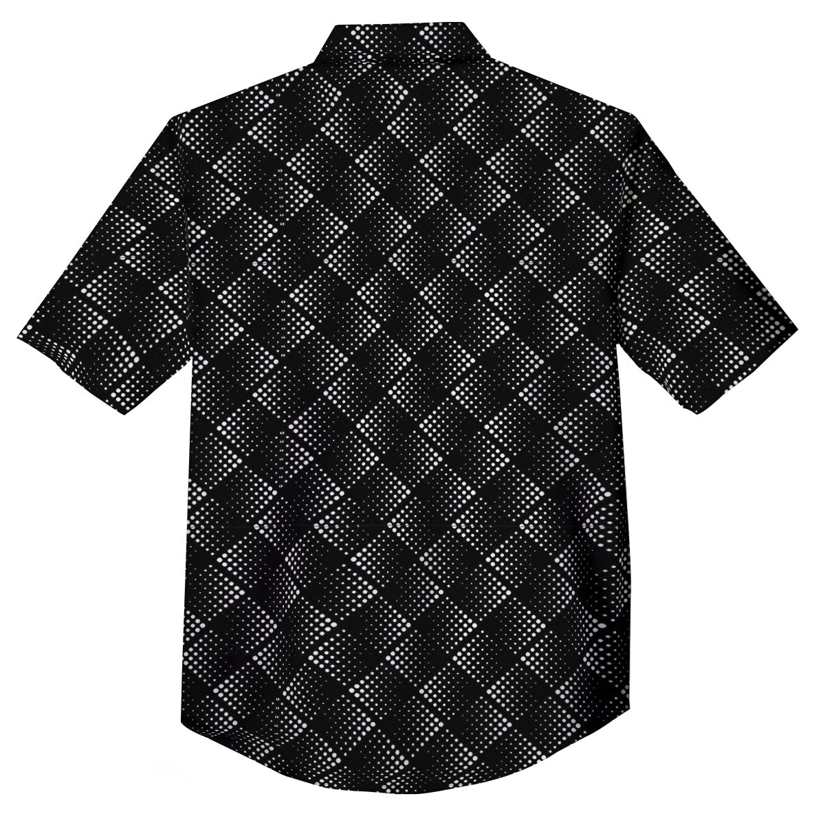 Square Dot Geometric Print Pattern Button Up Shirt-grizzshop