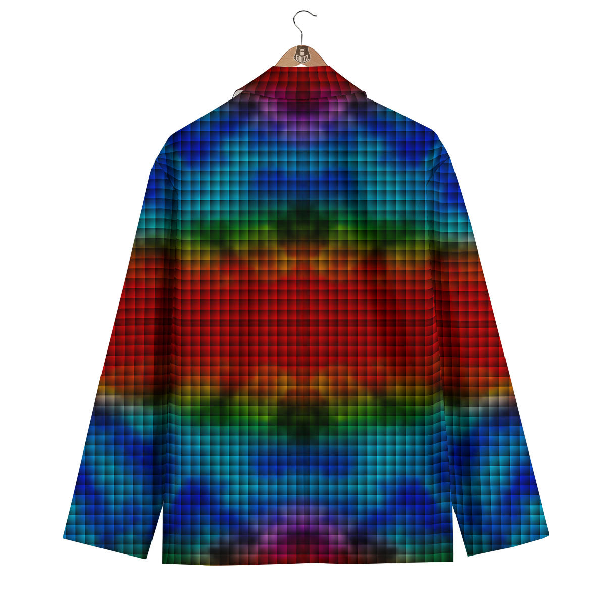 Squares Rainbow Print Pattern Men's Blazer-grizzshop
