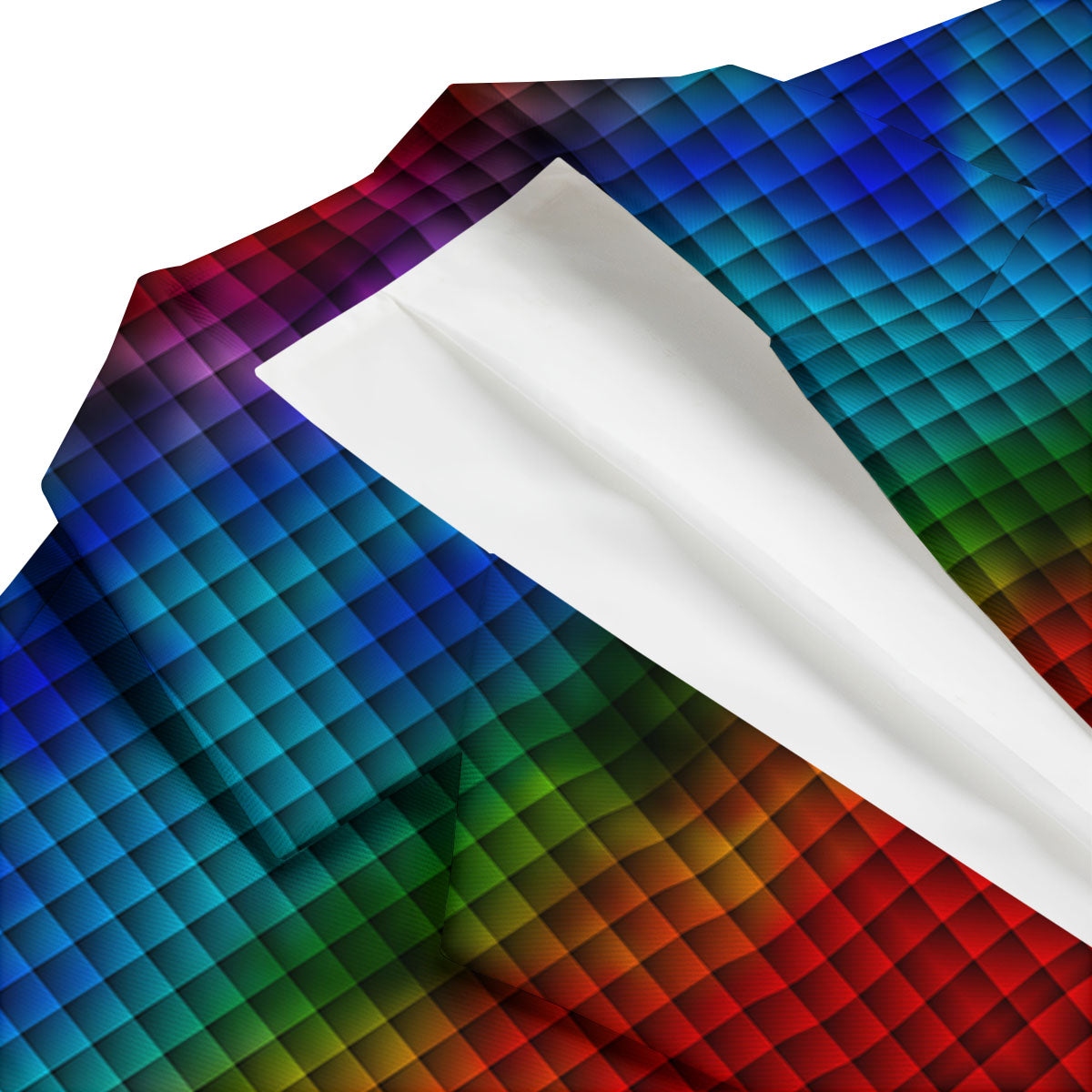Squares Rainbow Print Pattern Men's Blazer-grizzshop