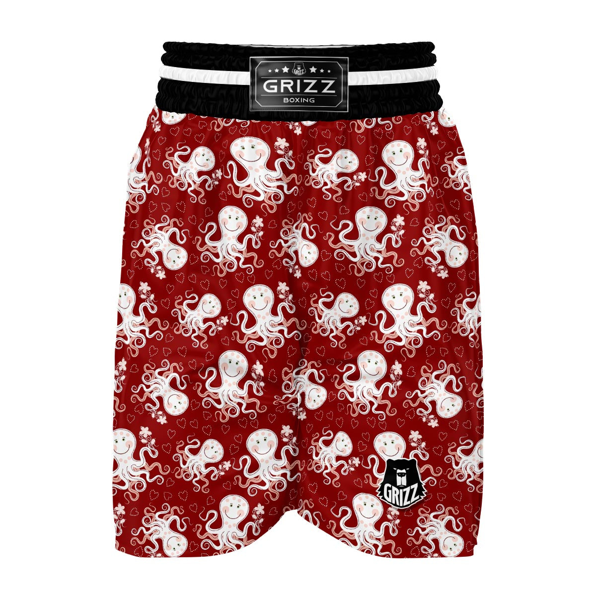 Squid Octopus Tentacle Pattern Print Boxing Shorts-grizzshop