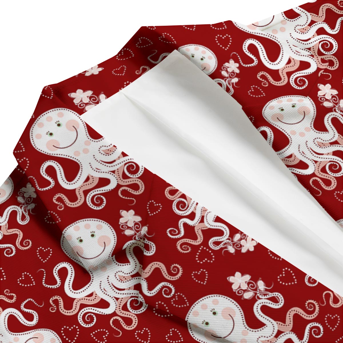 Squid Octopus Tentacle Pattern Print Men's Blazer-grizzshop