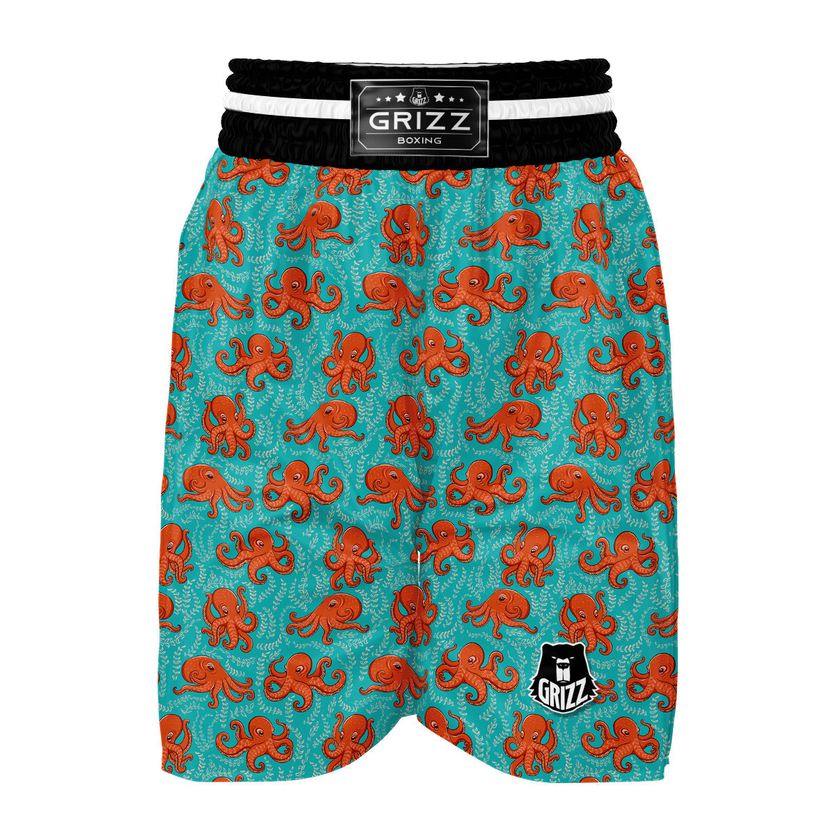 Squid Octopus Tentacle Print Pattern Boxing Shorts-grizzshop