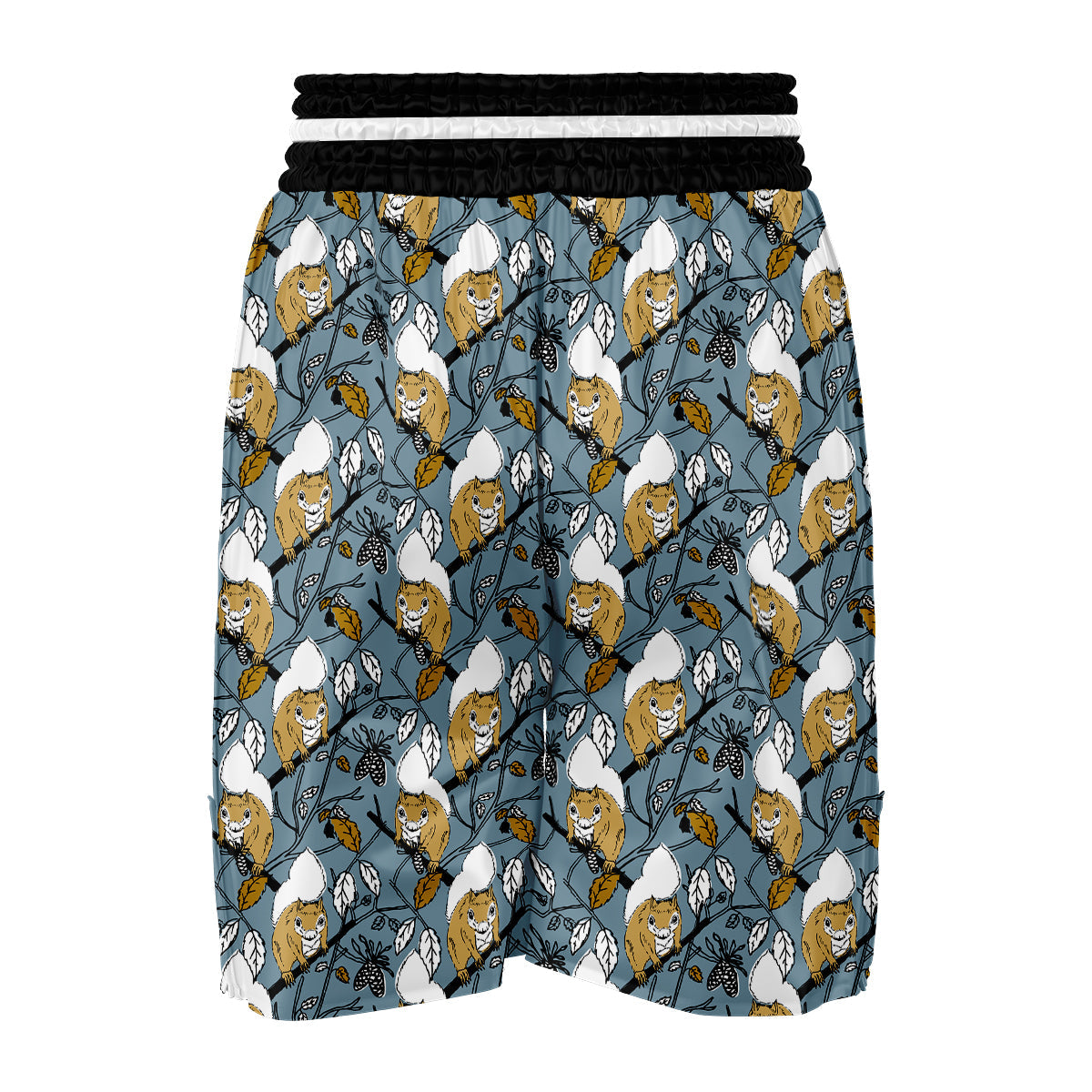 Squirrel Drawing Pattern Print Boxing Shorts-grizzshop
