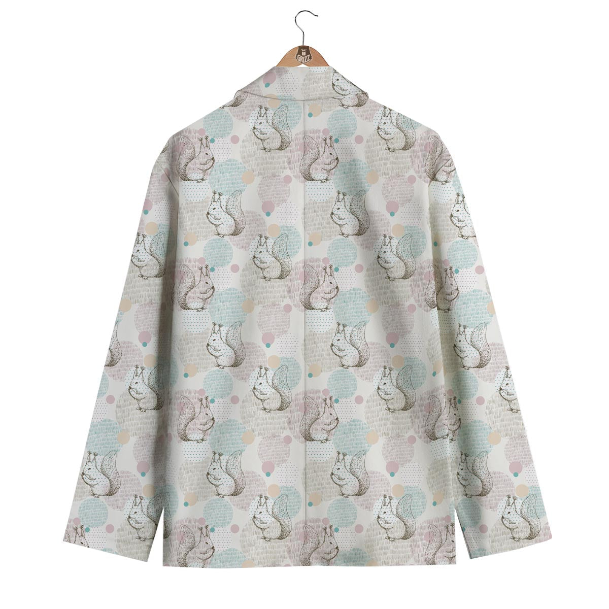Squirrel Pattern Men's Blazer-grizzshop