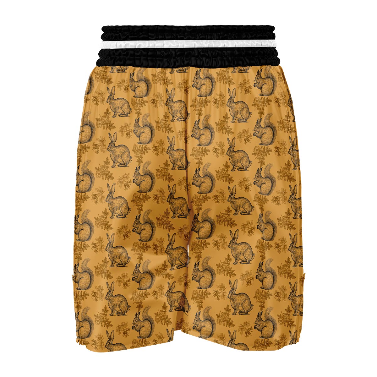 Squirrel Rabbit Pattern Print Boxing Shorts-grizzshop