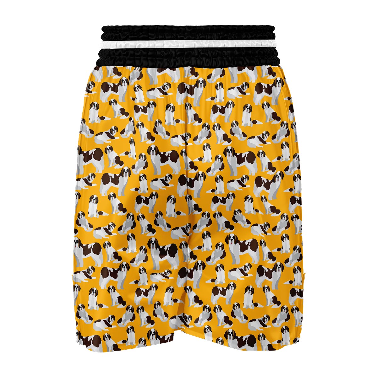St Bernard Yellow Pattern Print Boxing Shorts-grizzshop