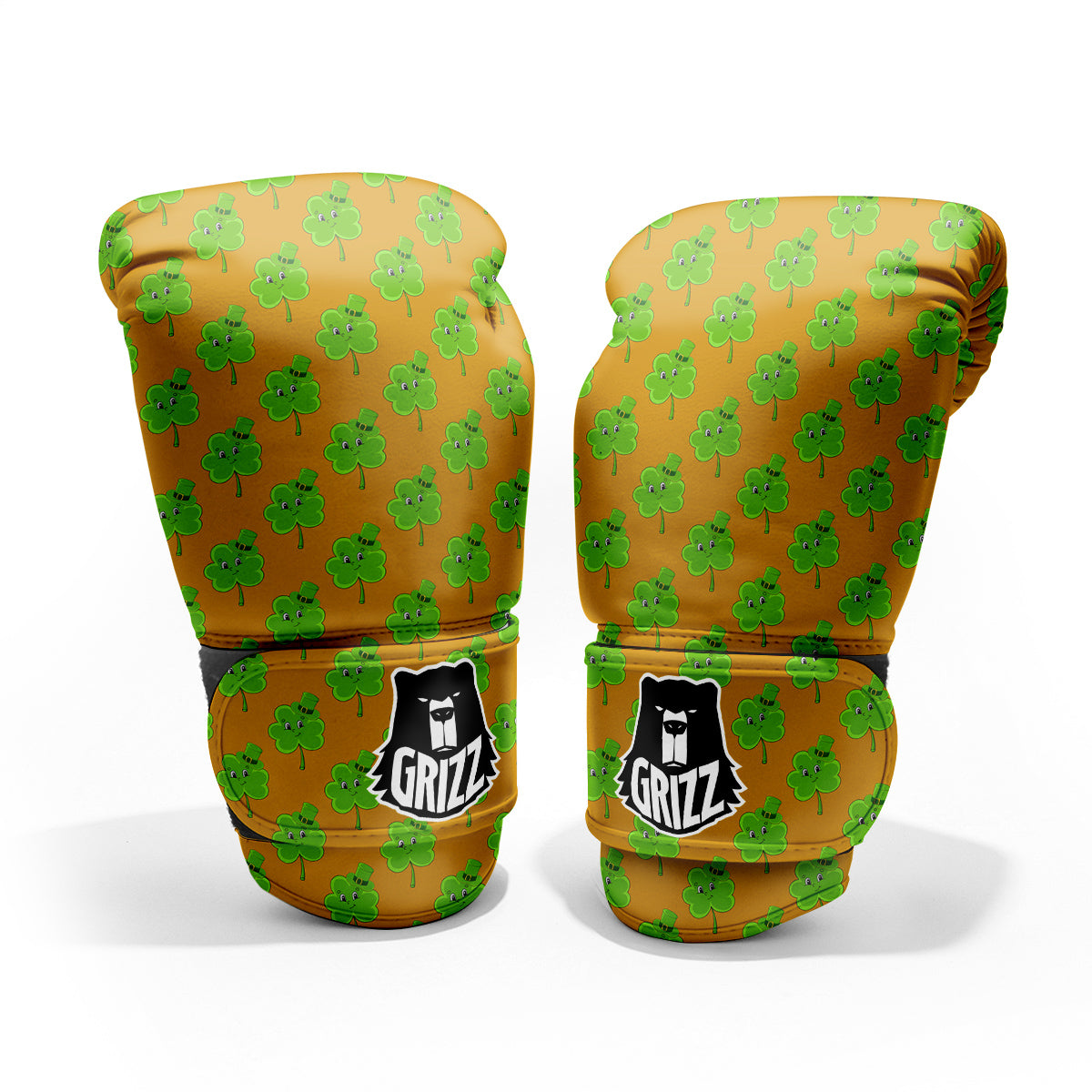 St. Patrick's Day Cute Clover Print Pro Boxing Glove