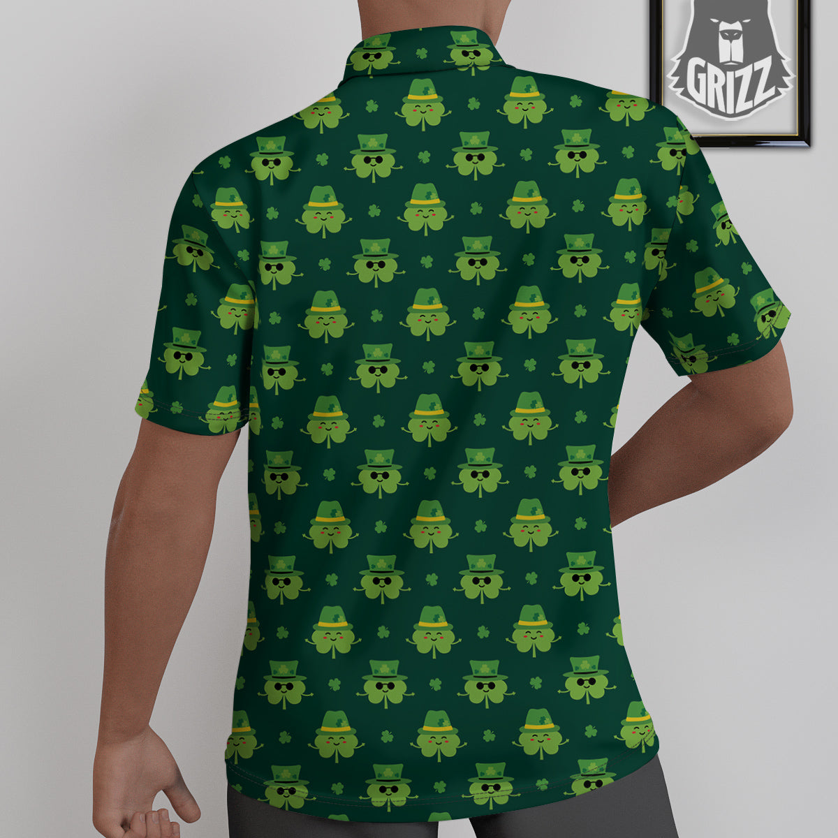 St. Patrick's Day Cute Print Pattern Untucked Shirts-grizzshop