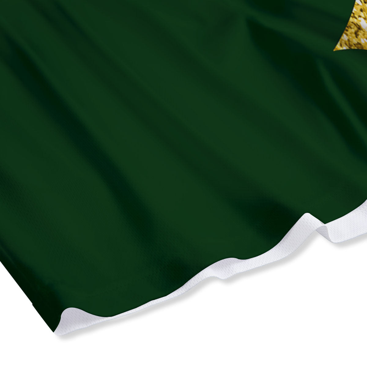 St. Patrick's Day Gold Clover Print Mesh Shorts