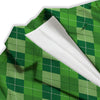St. Patrick's Day Green Plaid Print Women's Blazer-grizzshop
