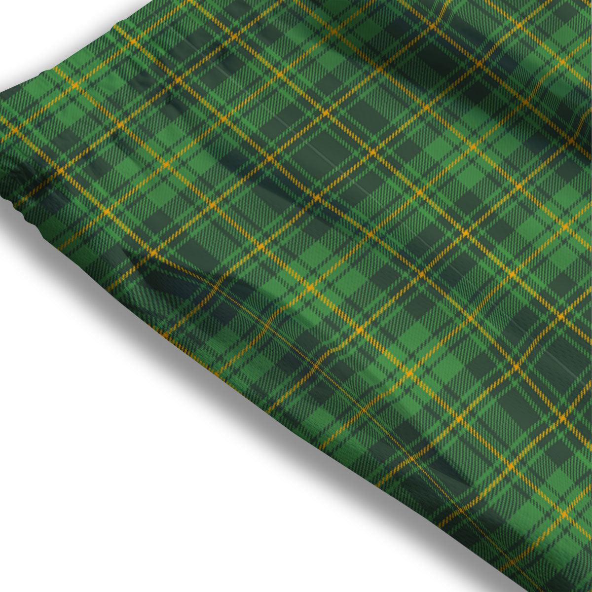 St. Patrick's Day Green Tartan Print Mesh Shorts