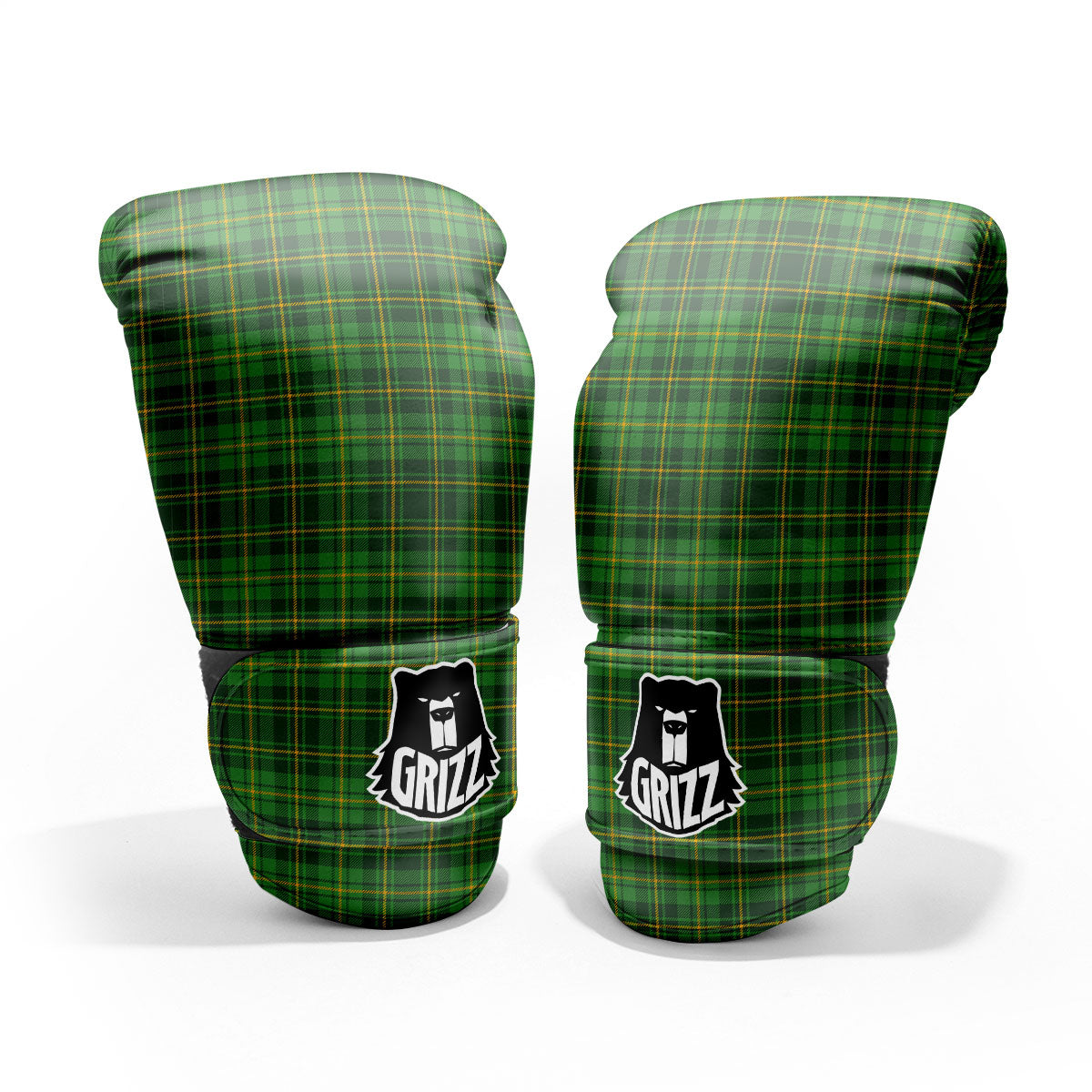 St. Patrick's Day Green Tartan Print Pro Boxing Glove