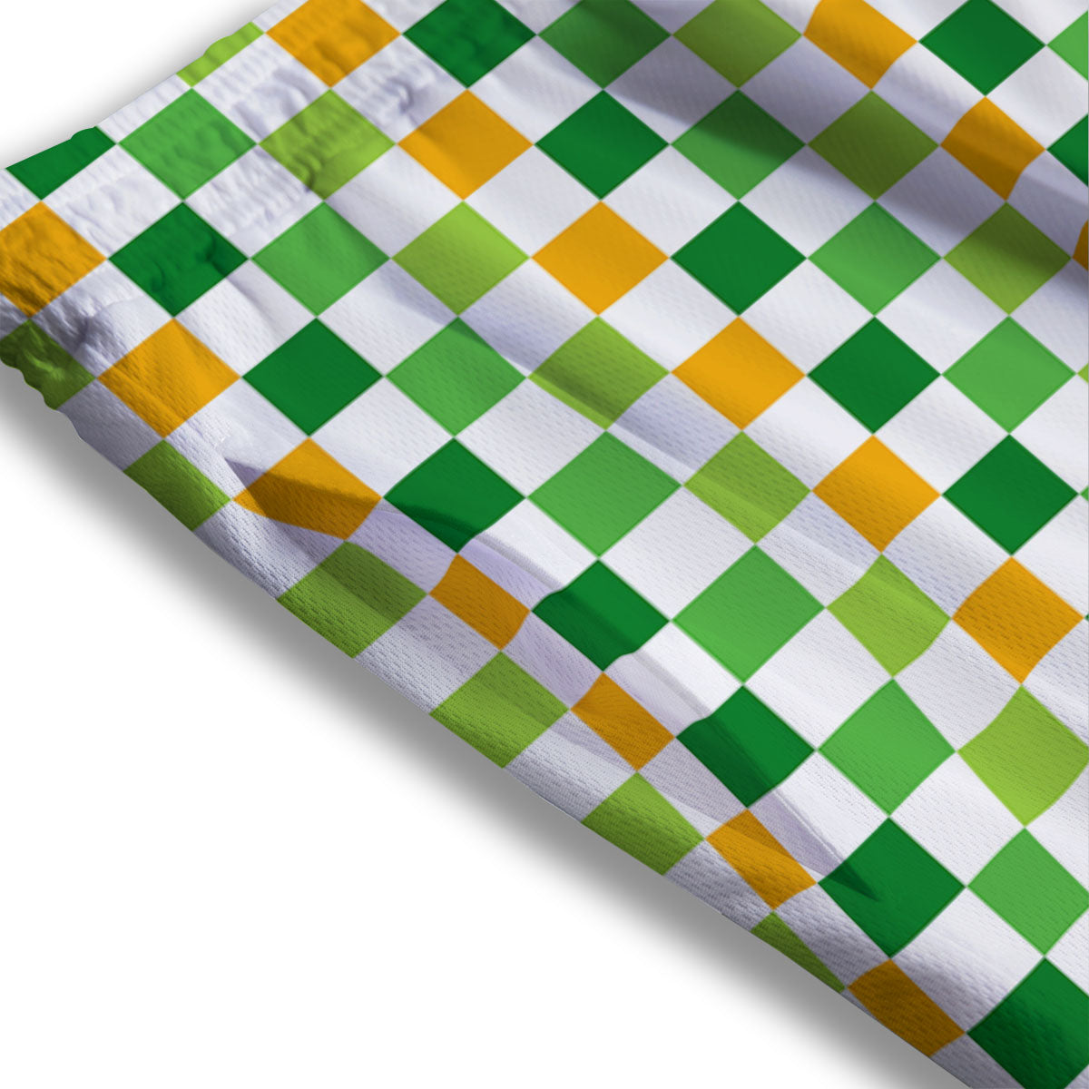 St. Patrick's Day Irish Checkered Print Mesh Shorts