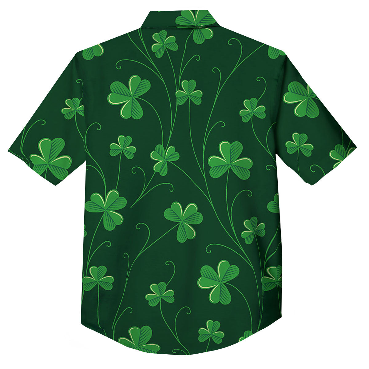 St. Patrick's Day Irish Leaf Print Button Up Shirt-grizzshop