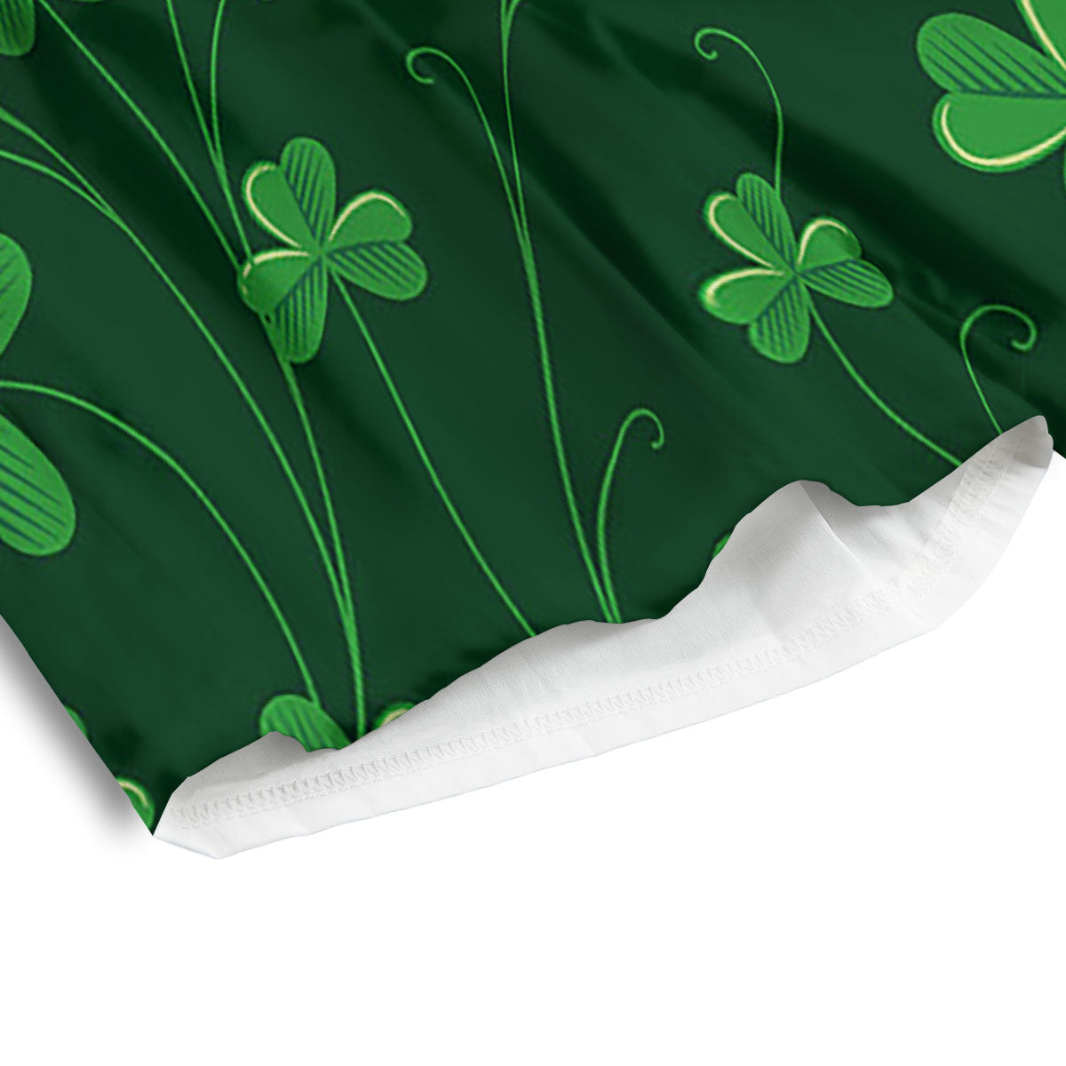 St. Patrick's Day Irish Leaf Print Men's Athletic Shorts