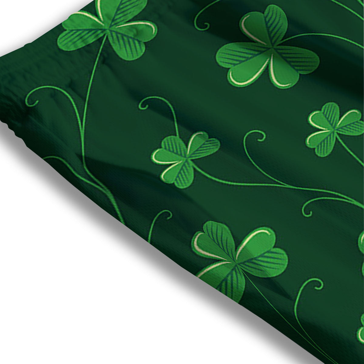 St. Patrick's Day Irish Leaf Print Mesh Shorts