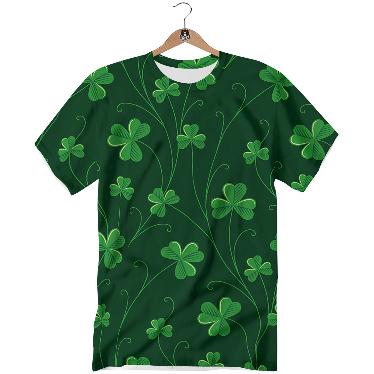 St. Patrick's Day Irish Leaf Print T-Shirt-grizzshop