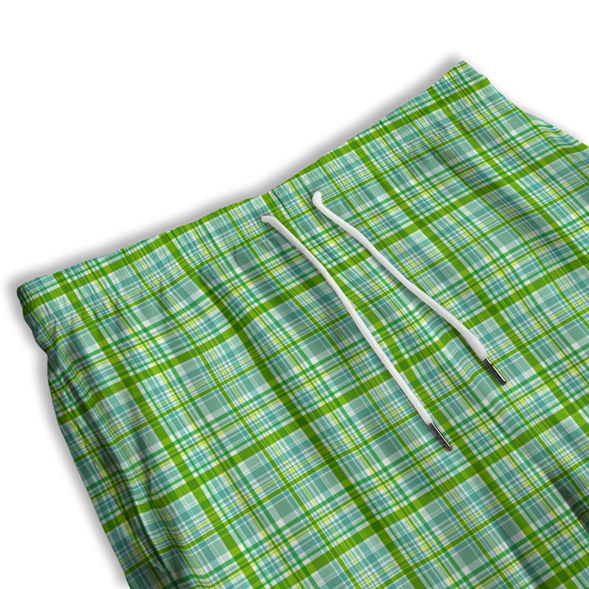 St. Patrick's Day Irish Plaid Print Men's Athletic Shorts