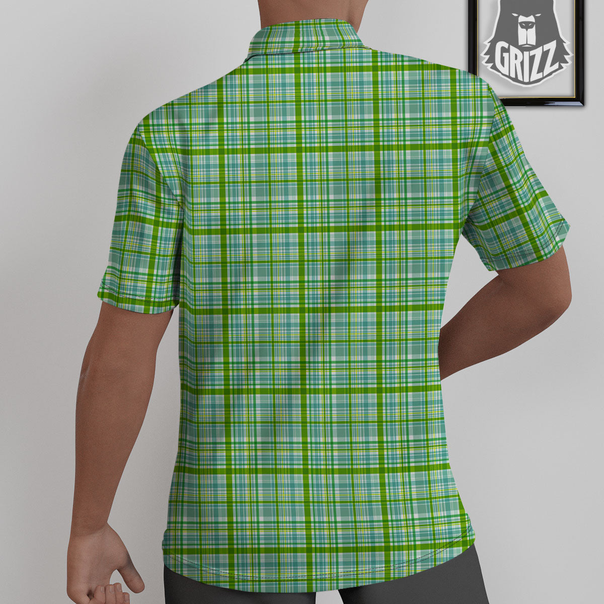 St. Patrick's Day Irish Plaid Print Untucked Shirts-grizzshop